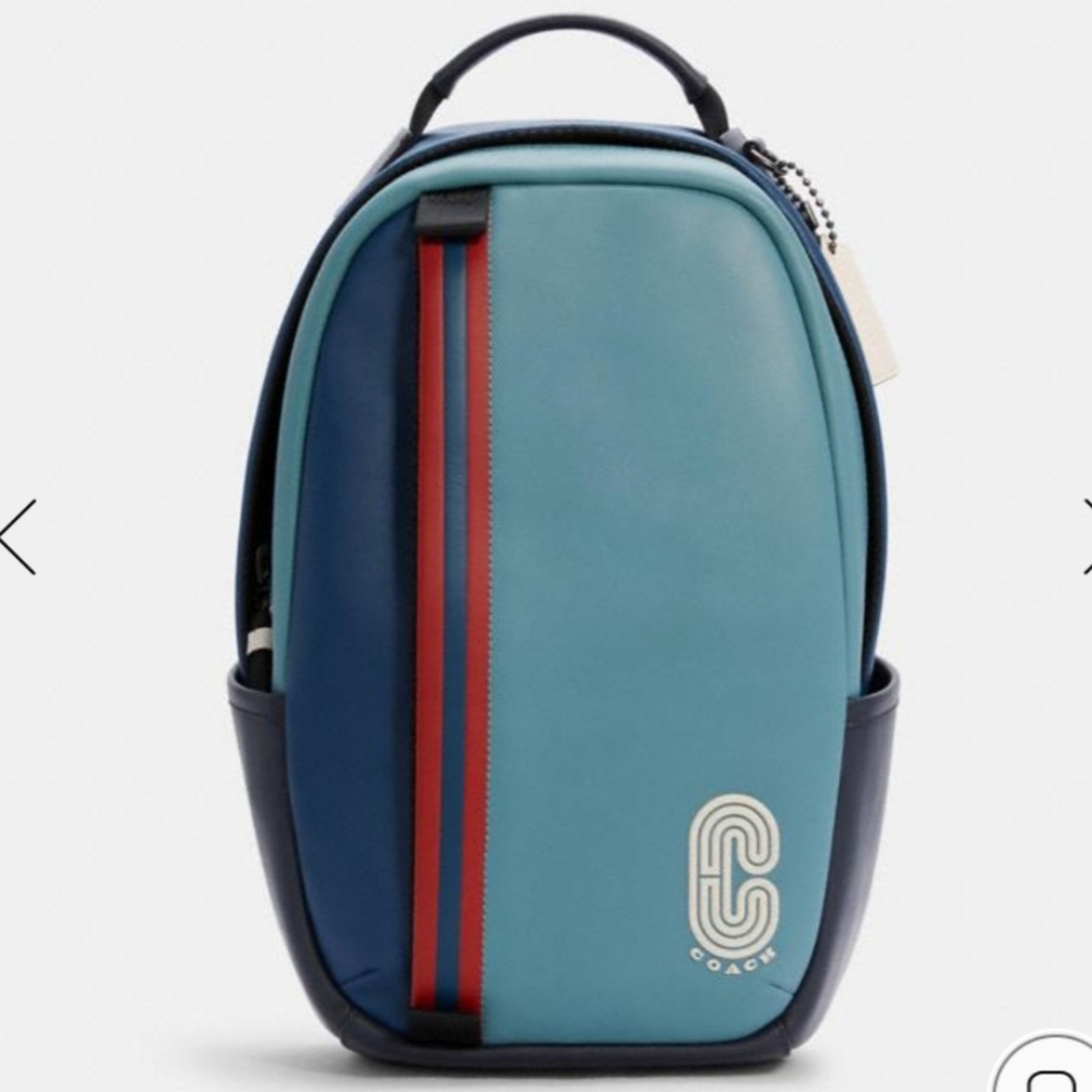 COACH side sling PACK WITH STRIPE